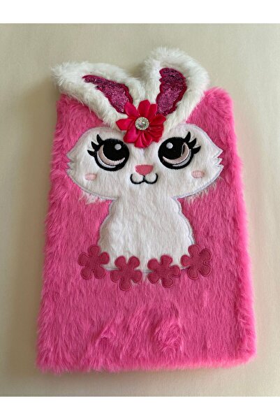 ŞİMŞEK KIRTASİYE BİJUTERİ Fcx 15X21 Velvet Rabbit Pompon Plush Notebook No:07...