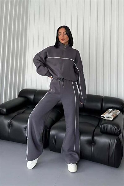 Neşeli Butik Set de trening Dipmoda pentru femei, 3 fire, cu căptușeală din f...