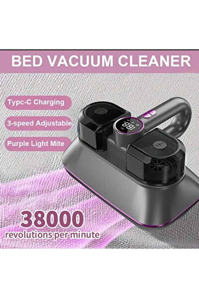 Deliny Aspirator portabil pentru saltele, covoare și tapițerie (colector de praf de uz casnic) cu lumină UV și