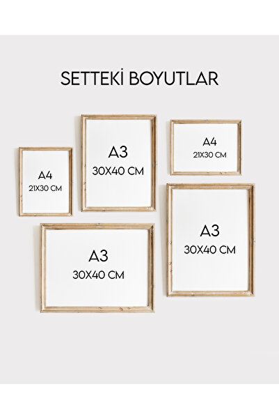 Kids Tinkerbell Vintage - Çerçeveli 5 Li Poster Seti