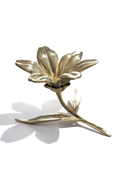 Renover Vintage Pirinç Lotus Çiçeği Formunda 6’lı Küllük Takımı