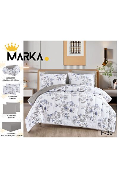 Moon High-quality 6-piece printed double quilt set - multi-colored