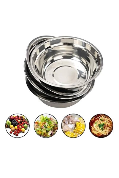 OEM Bol din oțel inoxidabil cu bază rotundă, 24 cm