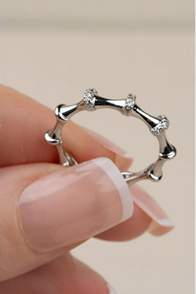 SelinDiamond خاتم حجري قابل للتعديل على شكل عظمة