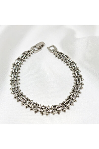 PASLANMAZ ÇELİK TAŞLI SILVER BİLEKLİK