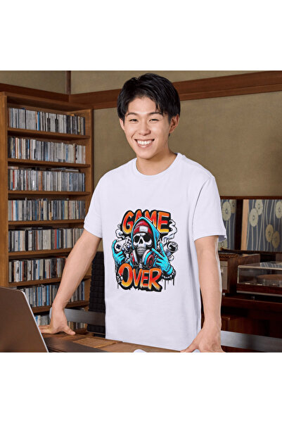 ALPŞAN TİCARET Game over Written T-Shirt Unisex T-Shirt