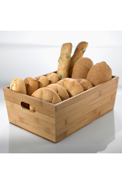 LEONE Bamboo serving and storage basket, 20x15x9 cm