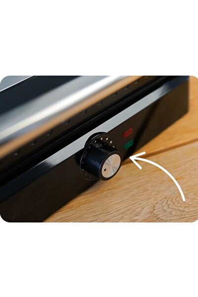 Huslog Foldable Electric Grill Huslog, Temperature Control, Lid Level Setting, Drip Tray, 2200W, 2 Slices,