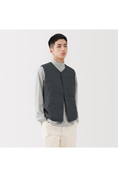 Muji Light Weight Down Pocketable Collarless Vest