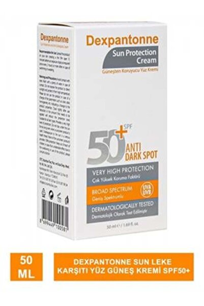 Dexpantonne Sun Protection Cream Güneşten Koruyucu Yüz Kremi SPF50+ 50 ml