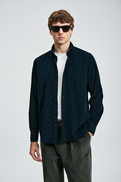 Lufian 112010682 Drew Чоловіча сорочка Basic Regular Fit Чоловіча сорочка СИНЯ