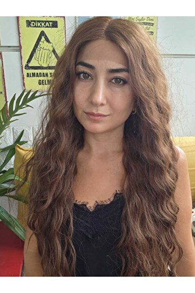 Perukçu Alev UZUN GERÇEK SAÇ DOKUSUNDA SENTETİK TÜL PERUK SUNSET30 NO