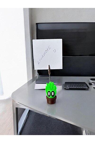 Perazayn Cute Cactus Themed Desktop Gift Desktop Organizer Photo and Note Holder