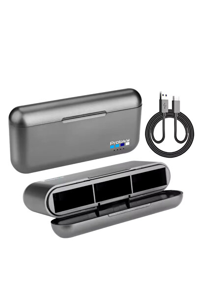 Generic GoPro Hero 12/11/10/9 Triple Charger – 3-Port Battery Charging Dock for Action Cameras