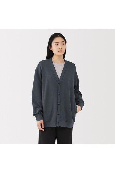 Muji Double Knitted V Neck Cardigan