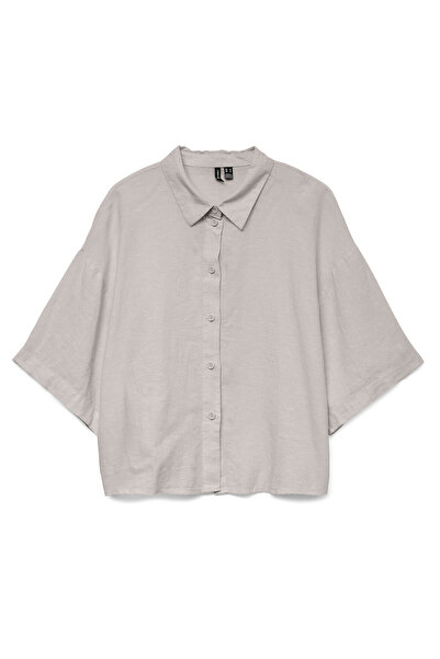 Vero Moda Γυναικείο Πουκάμισο γκρι VERO MODA-10306820 MOON ROCK MELANGE