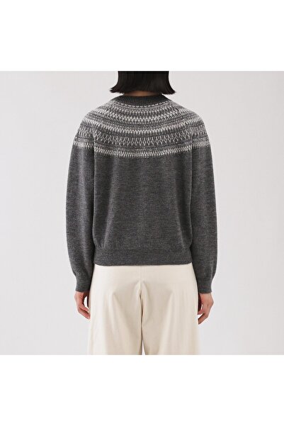 Muji Andes Wool Blended Jacquad Sweater