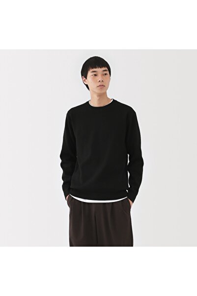 Muji Washable Milano Ribbed Crew Neck Sweater