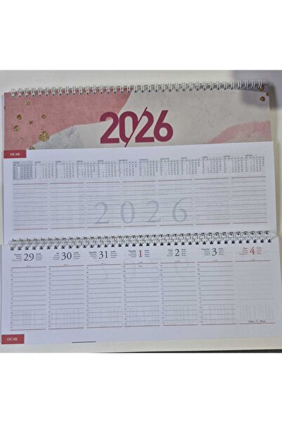 Gıpta MASA TAKVİMİ SPİRALLİ 2026 YILI 504_BTK 12X33 3LÜ [3 ADET FİYATIDIR]