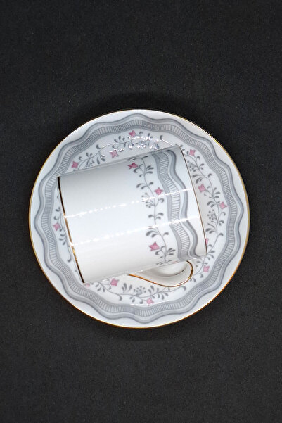 ABBETC Tuscan Fine English Bone China Antique Coffee Cup 2 Pieces 80 ml