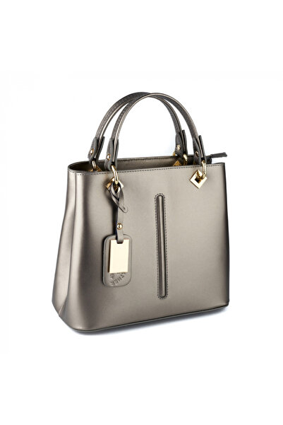 AZZURA Eveline Bag, made of 100% leather silver 8013