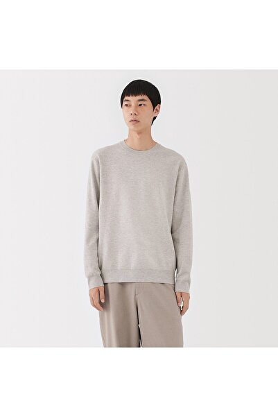 Muji سترة ميلانو مضلعة قابلة للغسل برقبة دائرية