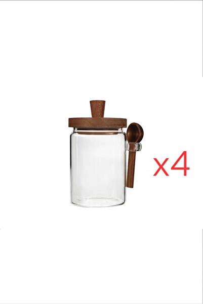 Porland Olyvia 4-Piece Storage Container with Spoon 550ml