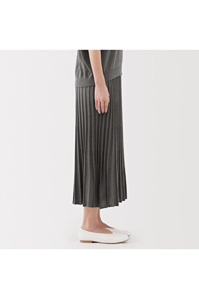 Muji Lyocell Blended Flared Skirt