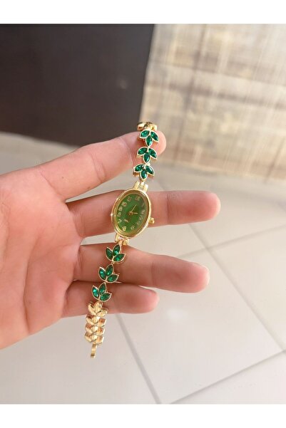 LOOQ Vintage Women's Wristwatch with Zircon Stone Detail