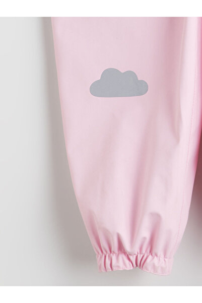 LC Waikiki Pink Printed Girl's Rain Jumpsuit