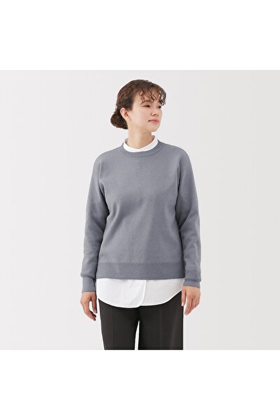 Muji Washable Milano Ribbed Crew Neck Sweater