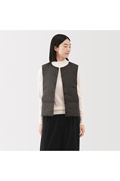 Muji Light Weight Down Pocketable Collarless Vest