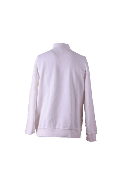 trender Half Zipper Reported Thessaloniki Ecru Men's Sweatshirt 5716