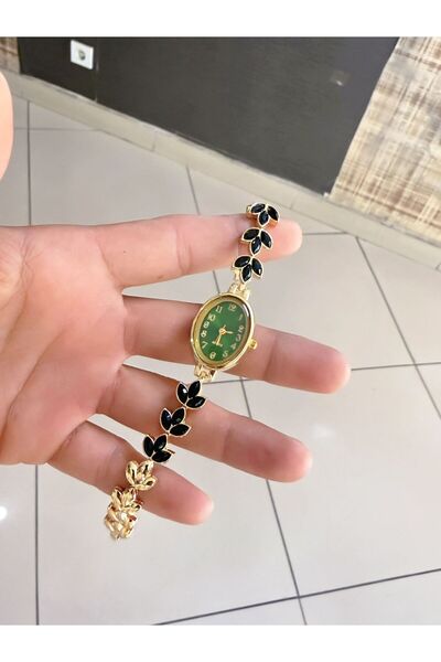 LOOQ ساعة يد نسائية كلاسيكية بتفاصيل حجر الزركون