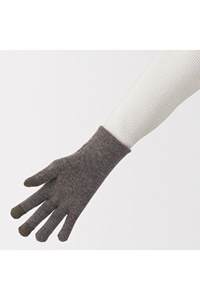 Muji Wool Blended Backside Brushed Touchscreen Gloves