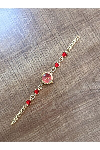 LOOQ ساعة يد نسائية بتصميم قلب عتيق