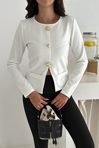 Noa Noa Γυναικεία μπλούζα με λεπτομέρεια με κουμπιά και τσέπες – Χαρακτηριστικό & Μοντέρνο Στυλ