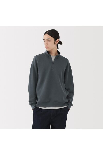 Muji Double Knitted Half Zip Pullover