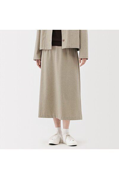 Muji Stretch Brushed Flare Skirt