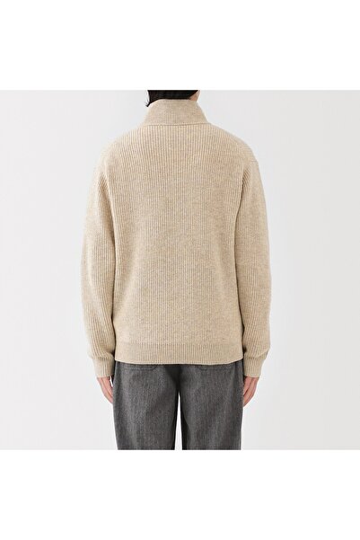 Muji Mid-Gauge Wool Half Zip Sweater