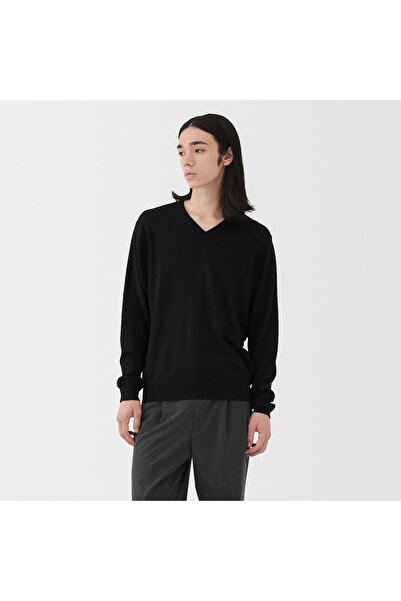 Muji Washable High-Gauge V Neck Sweater
