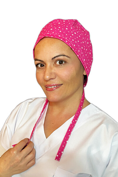 Çimen Butikk Pamuklu Poplin Cerrahi Bone Yıldız Desenli ve Ayarlanabilir | Ha...