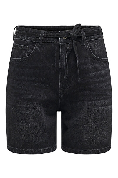 ONLY Γυναικείο τζιν σορτς μαύρο ΜΟΝΟ - 15340706 ΠΛΥΜΕΝΟ ΜΑΥΡΟ