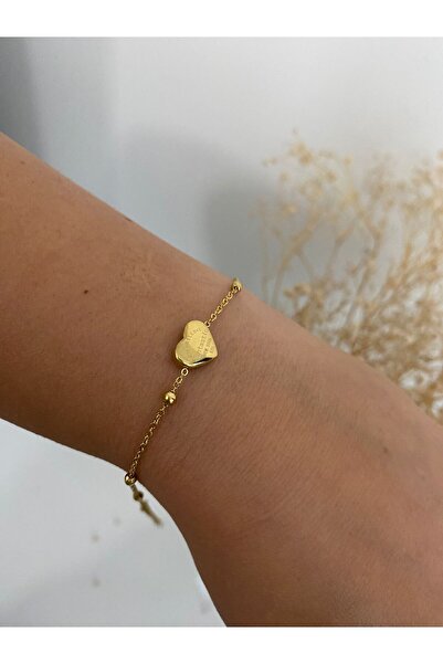 staınless steel Heart Detail Steel Bracelet