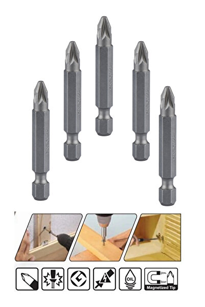 KL HOME 5 ADET - Pz1 Boy= 50 Mm BİTS UÇ- ŞARJLI ELEKTRİKLİ MATKAP VİDALAMA AP...