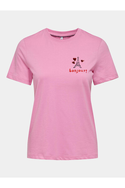 ONLY Γυναικείο T-Shirt μωβ ONLY-15316574 ONLKITA BEGONIA PINK BONJOUR