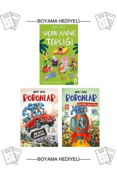 Timaş Çocuk Boyamalı Uçan Anne Terliği Robonlar 1-2 Bir Kaçış Hayal Operasyon...