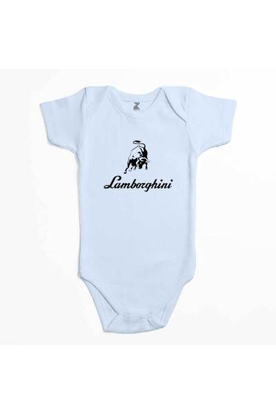 CrowsGate بدلة أطفال باللون الأزرق بشعار لامبورغيني