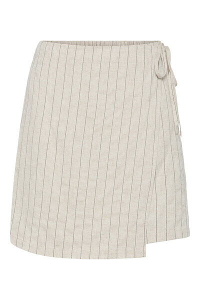 PIECES Γυναικεία Μίνι Φούστα Μπεζ PIECES-17151891 BIRCH BLACK