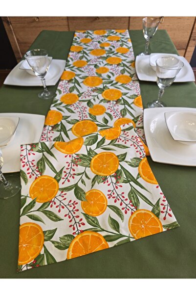 Angels' Collection Runner with Orange Pattern